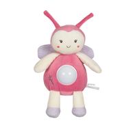 GIPSY TOYS - COCCINELLE - VEILLEUSE - PELUCHE - GAMME « BAMBOO » - 26 CM S/CARTE - ROSE ET GRISE - 1er AGE