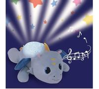 Peluche veilleuse et musicale - JEMINI - LEON LE DRAGON - Bleu - Mixte - 39 cm