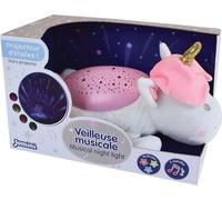 Peluche veilleuse et musicale LICORNE - JEMINI - +/- 39 cm - Rose - Piles - Plush