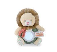 Doudou et Compagnie - Veilleuse peluche Lion 15 cm Savane - Lumière apaisante, boîte kraft