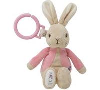 Rainbow Designs PO1452 Beatrix Potter Flopsy Jiggle Attachable Peter Rabbit Pram Toy,Pink