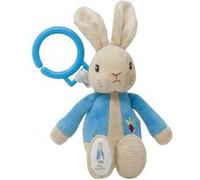 Peluche vibrante et remontante 21cm avec anneau d'attache Pierre Lapin Original