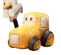 Peluche Voiture | Tracteur Mignon Doudou Animal Jouet - Compagnon de Sommeil Décorations Cartoon pour Filles Collectionneurs Anniversaire Noël | Maison Chambre Bureau Dortoir Garçons Filles Noël Saint