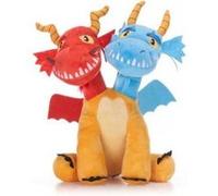 Peluche wu et wei dragon 35 cm - dragons - set jouet garcon doudou enfant et 1 carte tigre