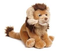 WWF - Peluche Lion - Peluche Réaliste avec de Nombreux Détails Ressemblants - Douce et Souple - Normes CE - Hauteur 23 cm
