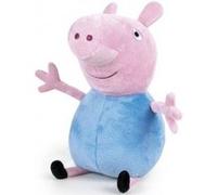Peluche xl george pig 60 cm bleu - peppa pig famille cochon - peluche classique geante et douce - set grand doudou enfant + carte