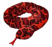 Peluche xxxl anaconda rouge 300cm - grand serpent en peluche de 3 metres de long - grand animal exotique 3 m