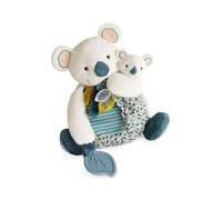 Peluche Yoca le koala 25 cm avec bebe et anneau de dentition - Pantin Activites Eveil - Set Doudou Naissance et Carte Animaux