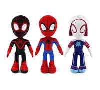 Peluches Anime Avengers Spidermanes 32CM, Into the Spider-Verse, Gwen, Peter Parker, Noir, jouets en peluche doux pour enfants, cadeau Red Spiderman