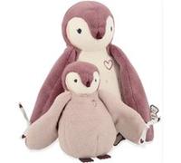 KALOO - Complices - Duo Peluches câlins manchots - Rose - 15 cm et 25 cm - Doudou dès la Naissance,K212004