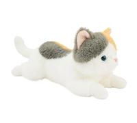 Peluches Chat,Chat Peluche - Mignon chat couché en peluche jouet doux lesté chat en peluche - Peluche de sieste de chat multifonctionnelle, animaux en peluche pour chambre d'enfant, salon, bureau