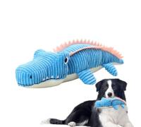 Peluches Chiens Mâcheurs résistants, doux, anti-ennui, toutes races | Crocodile en peluche à couinement Petit Grand Toutes Races Ennui Intérieur Extérieur Maison Anniversaire Chiots