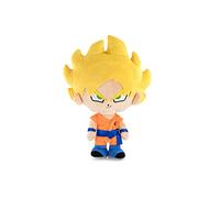 Play by Play Peluche des Personnages de Dragon Ball Super, Goku, Petit, Vegeta, Beerus, Majin Bu - Qualité Super Soft (23-27cm, Goku Super Saiyan)