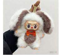 Peluches Labubu Monster Series - Série de modifications - 17 cm - Cadeaux de Noël ou d'anniversaire idéaux - Blanc