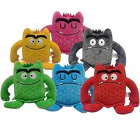 Peluches monstres, Mon petit monstre emotif, Peluche monstre bleu/rouge, Ensemble de 6 peluches colorees