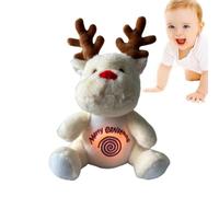 Peluches pour Noël Coussin doudou renne apaisant avec musique | peluche décorative festive Pour les et les filles chambre de bébé cadeaux des fêtes temps de maison chambre et école