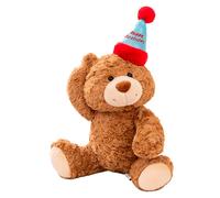 Peluches ultra doux et moelleux. Design ourson avec bonnet. 28 cm.