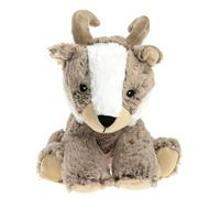 Pelucho - Bouillotte Peluche Chamois - Bien-Être, Chaleur et Douceur - Micro-Ondable - Grains de Blé et Fleurs de Lavande - Fabriquée en France