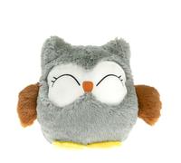 Pelucho - Bouillotte Peluche Chouette Grise - Bien-Être, Chaleur et Douceur - Micro-Ondable - Grains de Blé et Fleurs de Lavande - Fabriquée en France