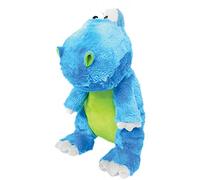 Pelucho - Bouillotte Peluche Dinosaure bleue - Bien-Être, Chaleur et Douceur - Micro-Ondable - Grains de Blé et Fleurs de Lavande - Fabriquée en France