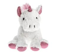 Pelucho - Bouillotte Peluche Licorne blanche - Bien-Être, Chaleur et Douceur - Micro-Ondable - Grains de Blé et Fleurs de Lavande - Fabriquée en France