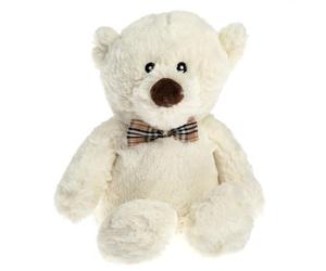 Pelucho - Bouillotte Peluche Ours Blanc - Bien-Être, Chaleur et Douceur - Micro-Ondable - Grains de Blé et Fleurs de Lavande - Fabriquée en France