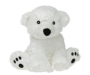 Pelucho - Bouillotte Peluche Ours polaire - Bien-Être, Chaleur et Douceur - Micro-Ondable - Grains de Blé et Fleurs de Lavande - Fabriquée en France