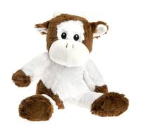 Pelucho - Bouillotte Peluche Vache - Bien-Être, Chaleur et Douceur - Micro-Ondable - Grains de Blé et Fleurs de Lavande - Fabriquée en France