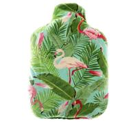 Pelucho - Bouteille Bouillotte micro-ondes Tropical vert - Made in France - Lavande et blé - Chaleur - Bien être - Douceur - bouillotte micro-onde