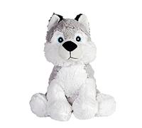 Pelucho - Peluche Bouillotte Déhoussable - Bien-Être, Chaleur et Douceur - Micro-Ondable - Grains de Blé et Fleurs de Lavande - Fabriquée en France - Husky