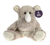 Pelucho - Peluche Bouillotte Déhoussable - Bien-Être, Chaleur et Douceur - Micro-Ondable - Grains de Blé et Fleurs de Lavande - Fabriquée en France - Rhino