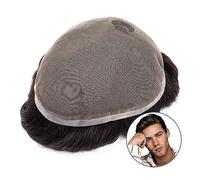 Peluquín Full Lace Men Toupee Natural Hairline 7x10" Toupet de cheveux humains Perruque for hommes Invisible Respirant Unité de système de remplacement de cheveux Toupee for hommes Pelucas para Hombre