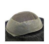 Peluquín Toupet for hommes Postiche en dentelle et 0,06 mm de peau PU fine autour de l'unité de systèmes capillaires Remplacement de cheveux humains for hommes Prothèse capillaire masculine respirante