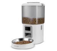 Peluvio Crispy Distributeur Automatique de Nourriture 4,5 L pour Chiens et Chats avec portions programmables, minuterie et écran LCD, Bol en Acier, USB-C, Distributeur de croquettes et d'eau pour