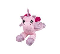 Pelux Grande Peluche Licorne Rose - Extra Large : 70 cm - Ailettes, Pattes et Corne pailletées - Extra Soft - Enfants 0 Mois - Globe Jouets 41365
