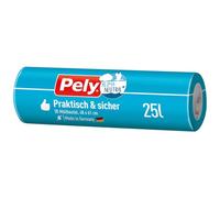 Pely Lot de 30 sacs poubelle pratiques et sûrs, neutralisés climatiquement neutres, 25 l