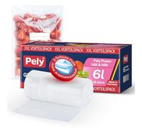 Pely Power Lot de 35 sacs de congélation, 6 l, 29 x 44 cm, taille XXL, protection complète pour l'arôme et le goût, fabriqués en Allemagne (6 litres)