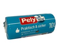 Pely Sacs poubelle pratiques et sûrs (sacs de 40 x 10 l) + bloc usy