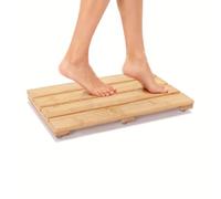 PELYN Tapis de Bain en Bambou pour Salle de Bain, Petit Tapis de Bain antidérapant en Bois de Bambou pour intérieur ou extérieur (40 x 25 cm)