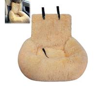 Pelzbarn Car Seat, Dog Bed with Safety Straps, Waterproof Travel Bed for Large & Small Dogs, Protects Car Seats from Dirt, Hair & Scratches for All Cars (Apricot,110 * 60cm/43 * 23in)