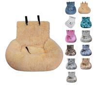 Pelzbarn Car Seat, Pelzbarn Car Seat Dog Bed with Safety Straps, for Large&Small Dogs, Pets Bed for Travel with Thick Cushion Removable and Easy to Clean (A,l)