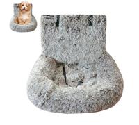 Pelzbarn Car Seat, Pelzbarn Car Seat Dog Bed with Safety Straps, Removable and Easy to Clean, Pet Travel Bed, for Dogs, for All Cars (Gray A,72×60cm)