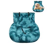 Pelzbarn Car Seat, Pelzbarn Car Seat Dog - Dog Bed with Safety Straps, Fluffy Safety Car Seat for Large Small Dogs, Removable and Easy to Clean, for Dogs, for All Cars (Dark Blue,M)