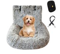 Pelzbarn Protecting Car Bed, Ultra-Soft Dog Seat with Quick-Dry Fabric for Car, Non-Slip Fluffy Travel Seats with Safety Straps & Cushion, Pet Travel Chair Protector with Thick Cushion, Easy to Clean