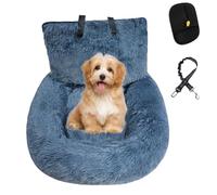 Pelzbarn Protecting Car Bed, Ultra-Soft Dog Seat with Quick-Dry Fabric for Car, Non-Slip Fluffy Travel Seats with Safety Straps & Cushion, Pet Travel Chair Protector with Thick Cushion, Easy to Clean
