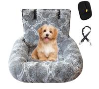 Pelzbarn Protecting Car Bed, Ultra-Soft Dog Seat with Quick-Dry Fabric for Car, Non-Slip Fluffy Travel Seats with Safety Straps & Cushion, Pet Travel Chair Protector with Thick Cushion, Easy to Clean