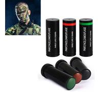 Pemailis Kit de Peinture Visage Camouflage 3 Pièces - Couleur Caméléon pour Survie Militaire, Chasse et Paintball - Maquillage Camo avec Étui