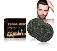 Pemarlis 2pcs Barre De Shampooing Assombrissant Les Cheveux,Natural Grey Hair Removal Soap,Savon De Couverture Des Cheveux Gris,Soap Cover Bar Savon Pour Cheveux Gris Pour Assombrir Les Cheveux