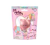 PEMBE - Porte-clés Squishy Friends 9 cm | Petite Peluche avec Texture Douce | Personnage Pink Cat avec Attache pour Sac à Dos | Accessoire de Collection Portable | Figurine en Peluche Douce