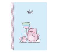 Pembe The Pink Cat - Cahier 80 feuilles A5, couverture rigide, idéal pour les enfants de différents âges, confortable et polyvalent, qualité et résistance, 15,5 x 22 cm